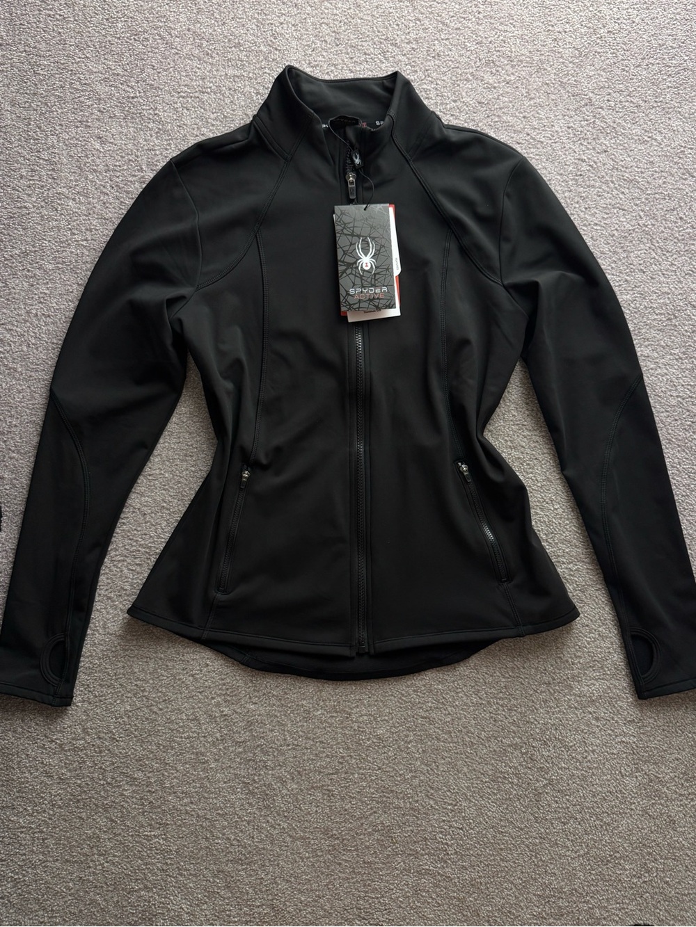 Spyder Active Full Zip Yoga Jacket Black, Large